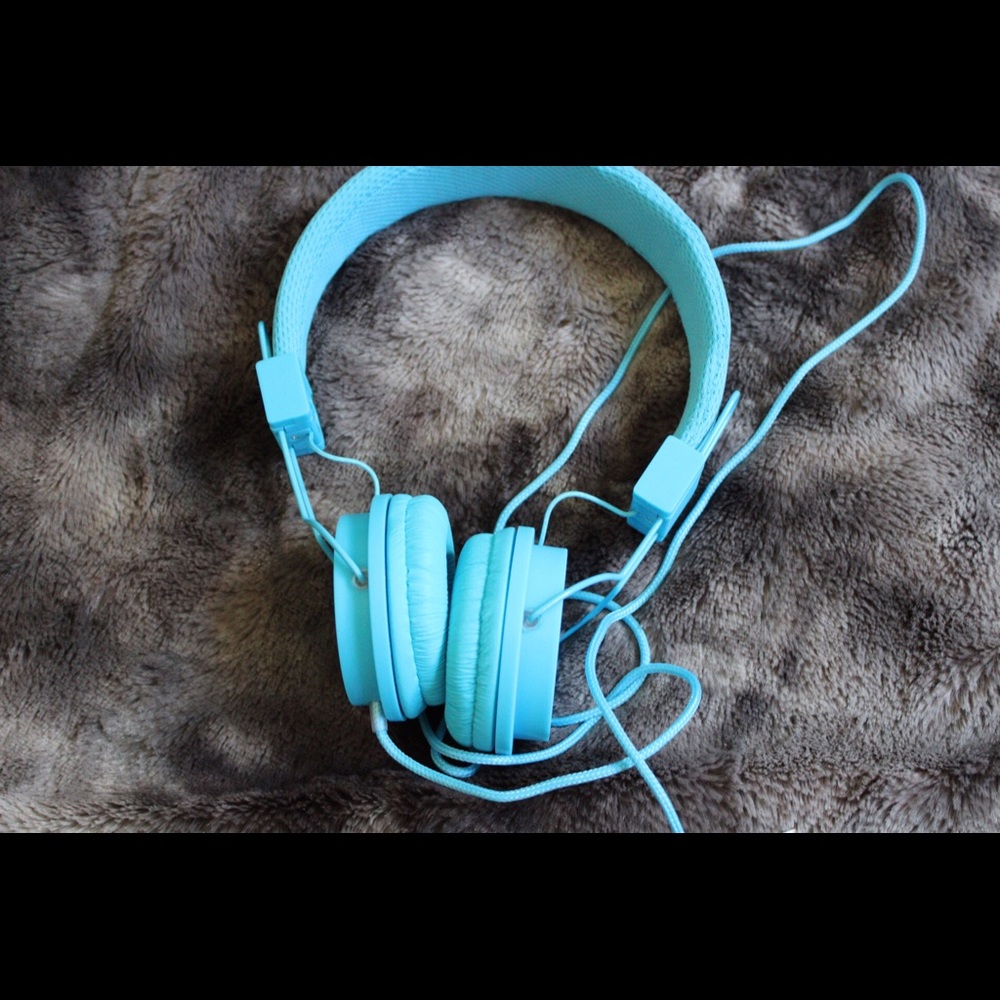 Blue headphones